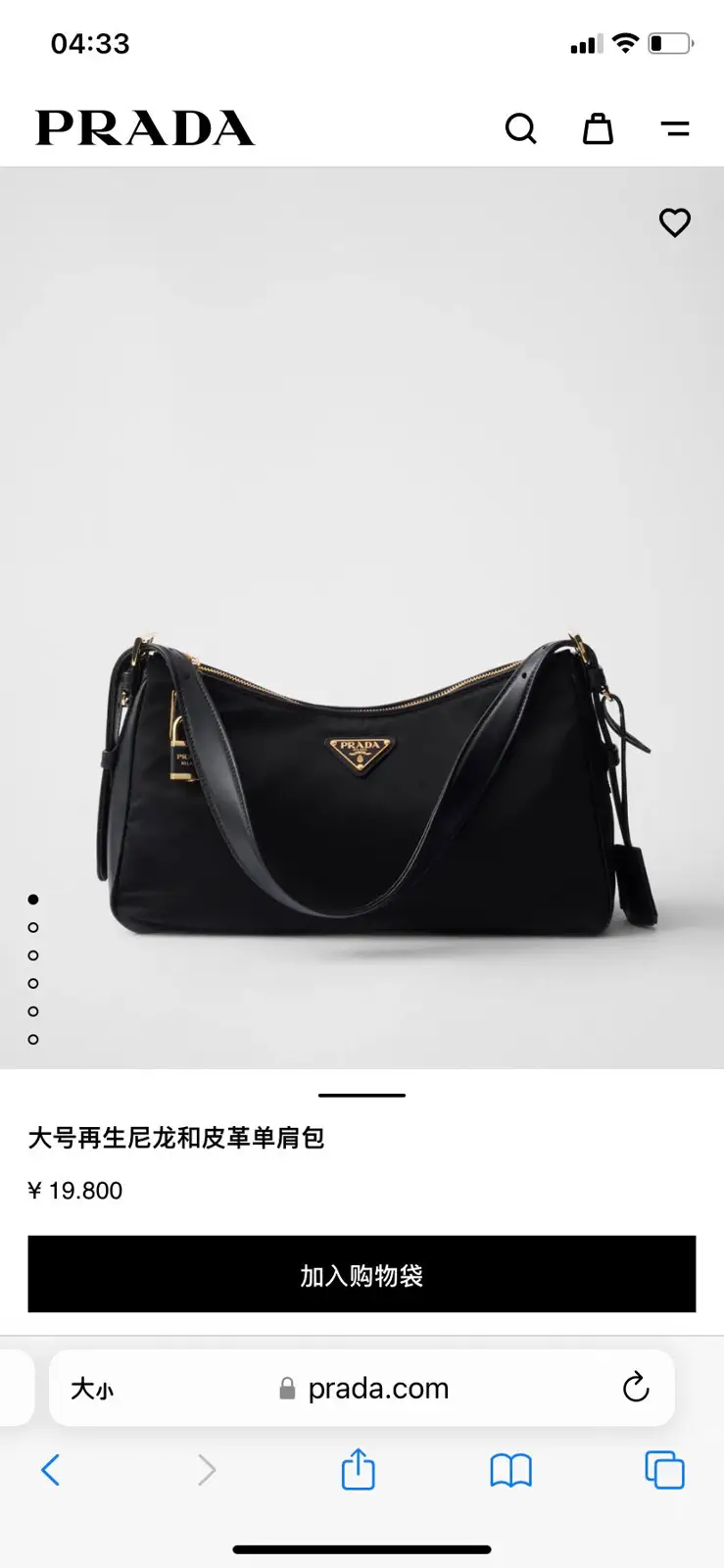 Prada Re-Nylon and Leather Shoulder Bag image 1