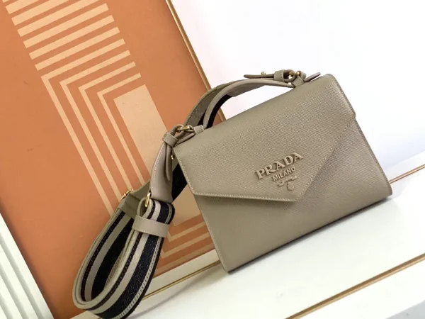 Prada Saffiano Leather Monochrome Crossbody Bag image 1