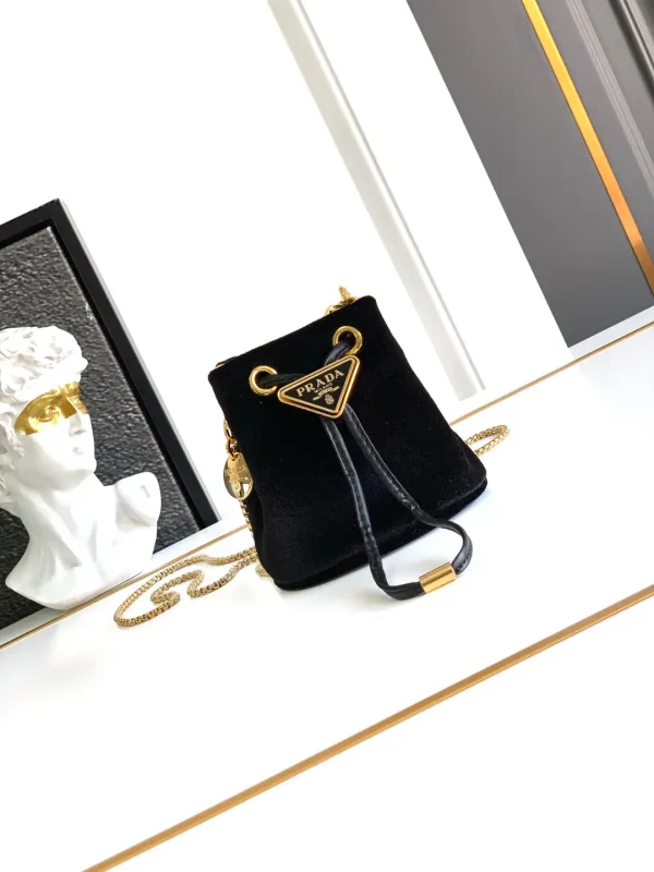 Prada Mini Velvet Drawstring Crossbody Bag image 1