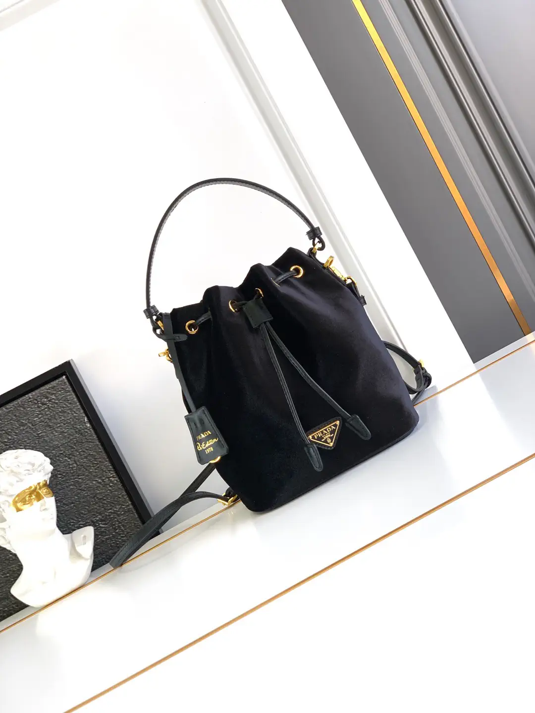 Prada Re-Edition Velvet Bucket Bag image 1