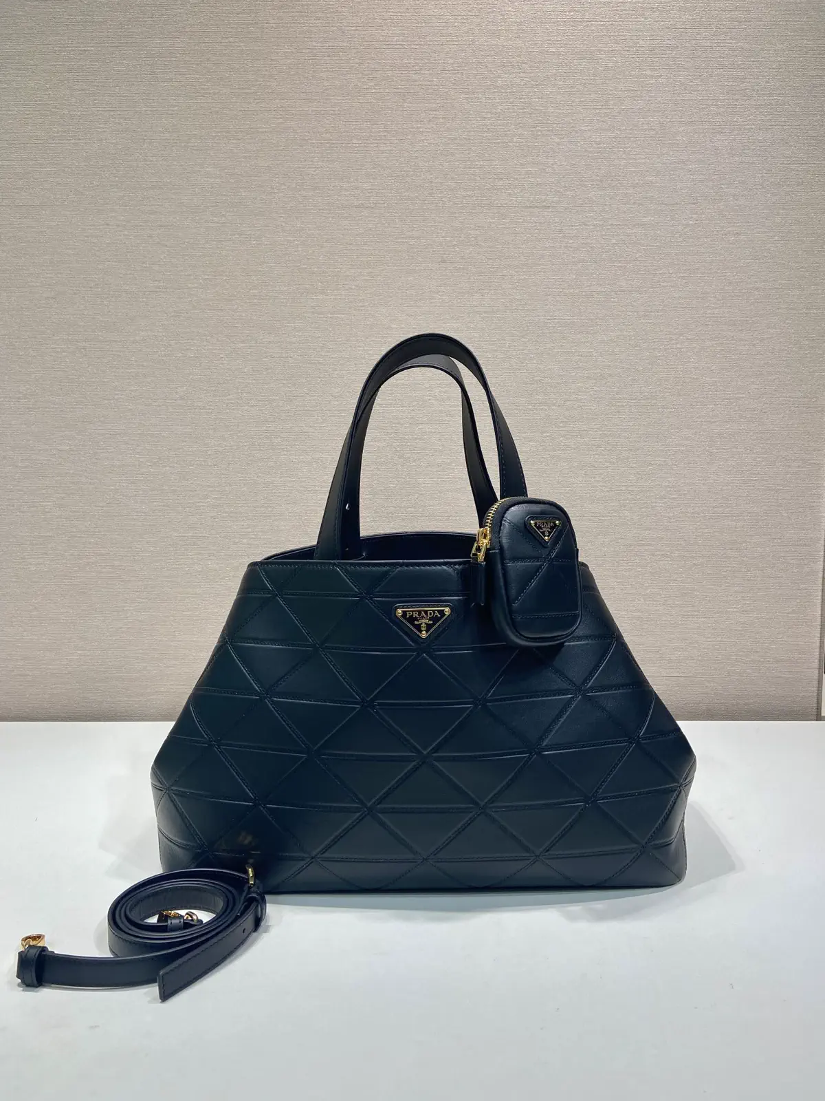 Prada Quilted Tote Bag with Pouch image 1