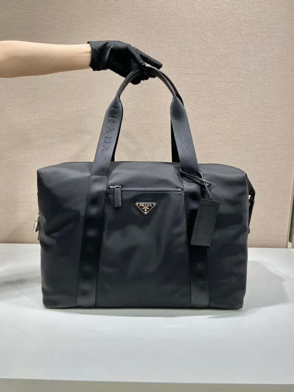 Prada Nylon Duffle Bag with Triangle Logo image 1