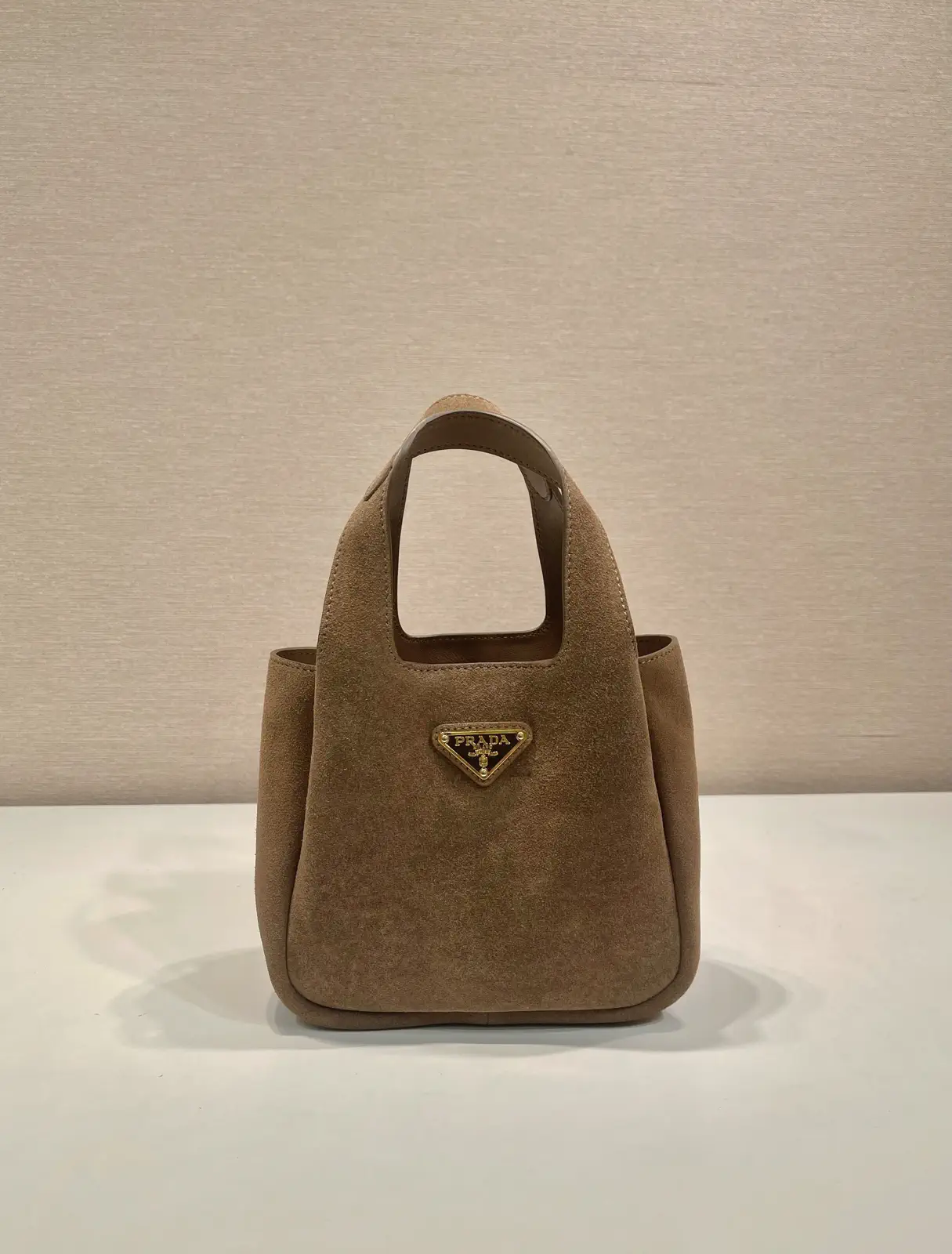 Prada Mini Suede Top Handle Bag image 1