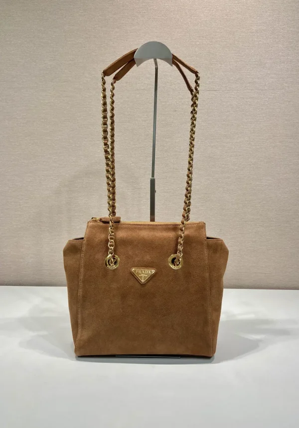 Prada Suede Chain Shoulder Bag image 1