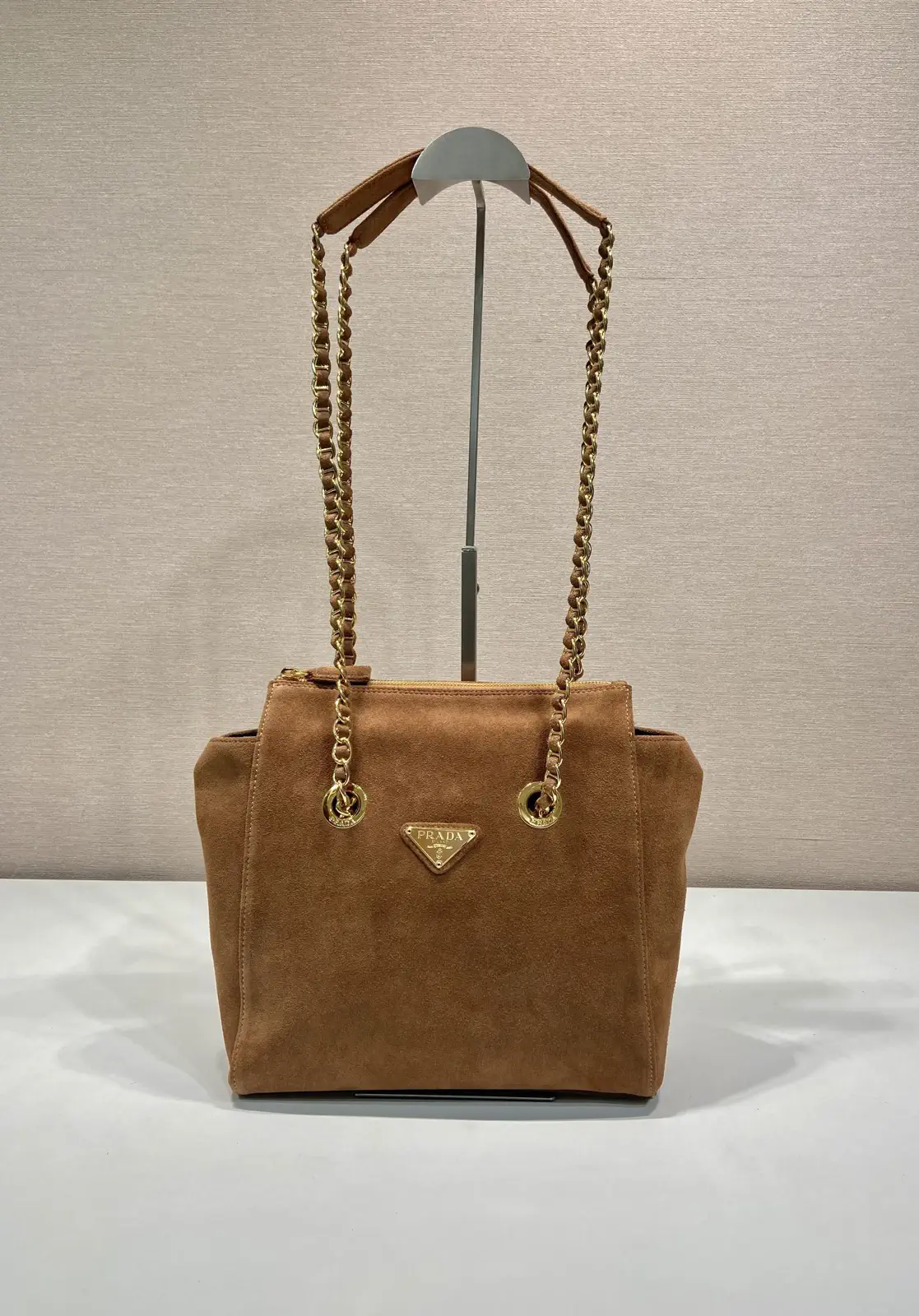 Prada Suede Chain Shoulder Bag image 1