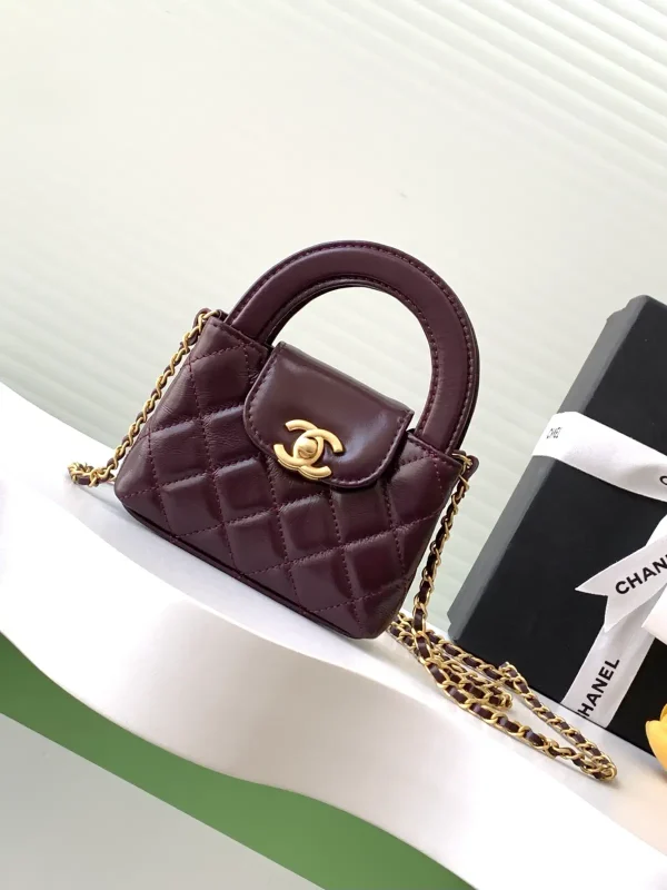 Chanel Quilted Mini Top Handle Bag with Chain Strap image 1