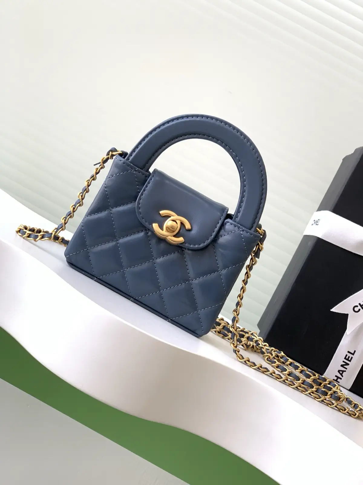 Chanel Quilted Mini Top Handle Bag with Chain Strap image 1