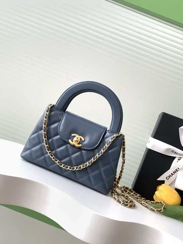 Chanel Quilted Top Handle Bag with Chain Strap image 1