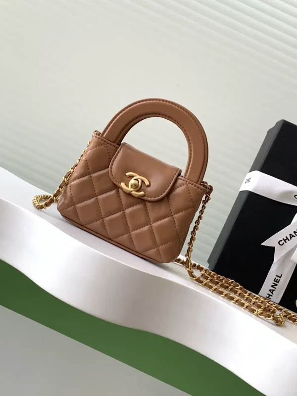 Chanel Quilted Mini Top Handle Bag with Chain Strap image 1