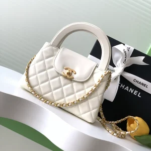 Chanel Quilted Top Handle Bag with Chain Strap image 1