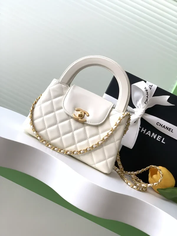 Chanel Quilted Top Handle Bag with Chain Strap image 1