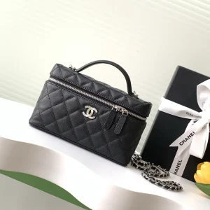 Chanel Quilted Top Handle Clutch Bag with Removable Chain image 1