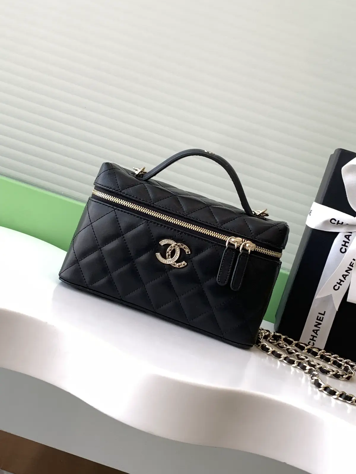 Chanel Quilted Top Handle Chain Bag image 1