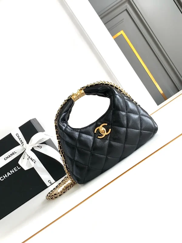 Chanel Quilted Chain Top Handle Crossbody Bag image 1