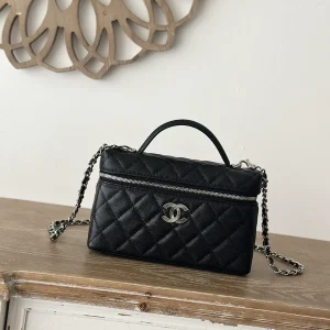 Chanel Quilted Top Handle Crossbody Bag image 1