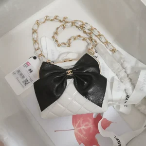 Chanel Quilted Bow Clutch with Chain image 1