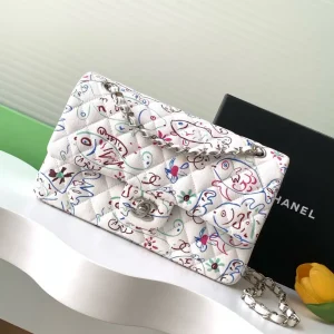 Chanel Quilted Printed Canvas Shoulder Bag image 1