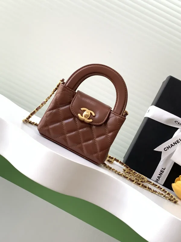 Chanel Quilted Mini Top Handle Bag with Chain Strap image 1
