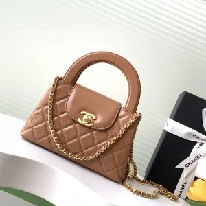 Chanel Quilted Top Handle Bag with Chain Strap image 1