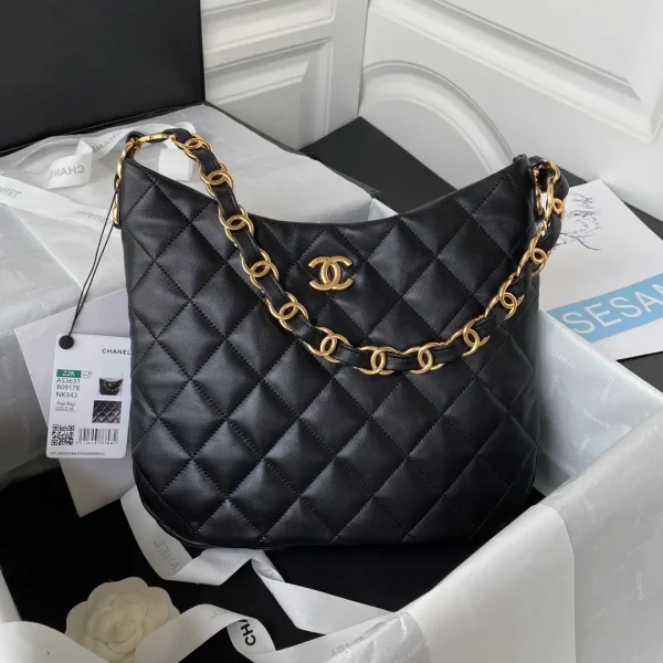 Chanel Quilted Hobo Shoulder Bag image 1