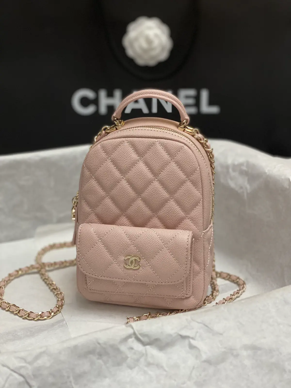Chanel Mini Quilted Caviar Backpack image 1