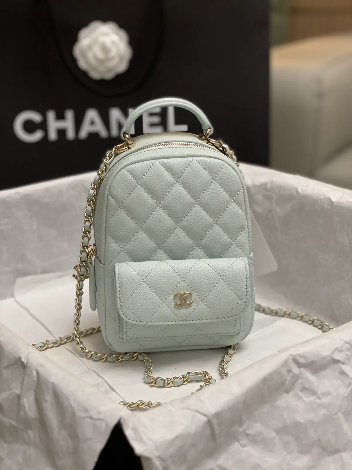 Chanel Mini Quilted Caviar Backpack image 1