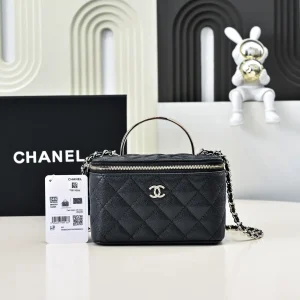 Chanel Quilted Top Handle Vanity Bag with Chain image 1