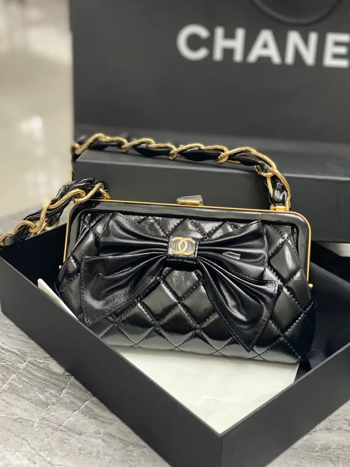 Chanel Quilted Bow Shoulder Bag image 1