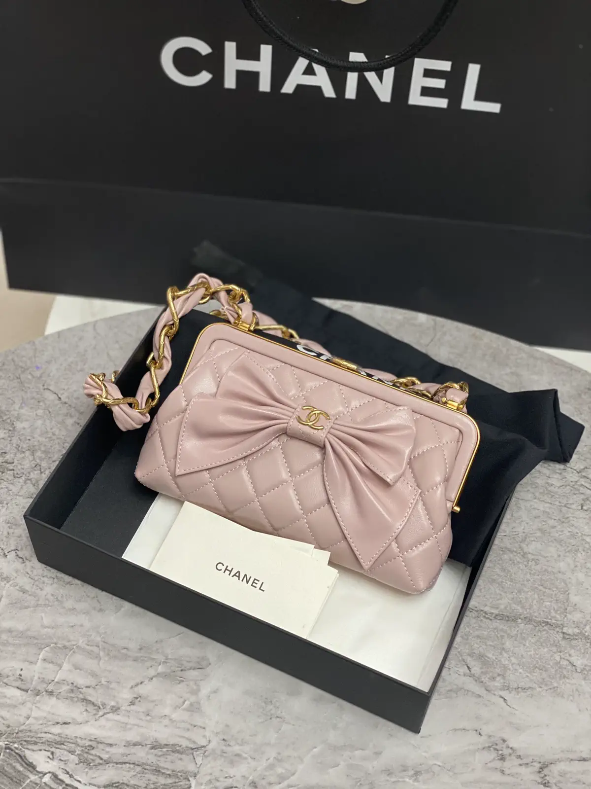 Chanel Quilted Bow Shoulder Bag image 1