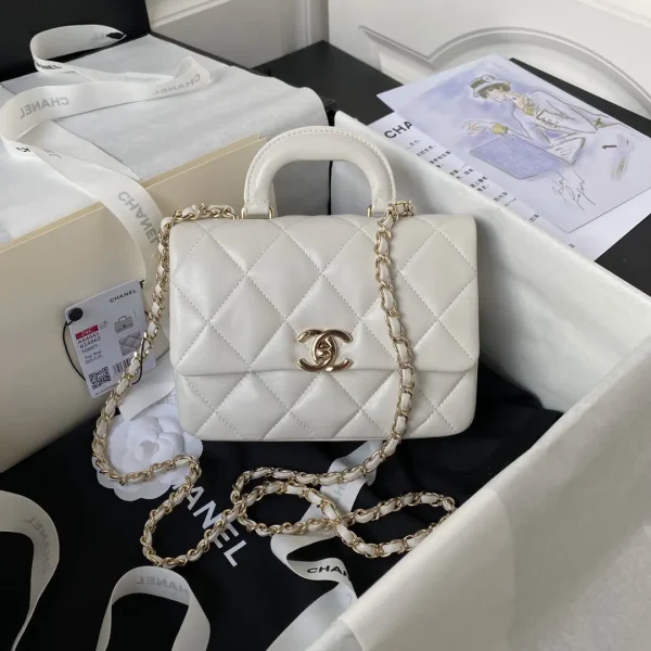 Chanel Quilted Top Handle Flap Bag image 1