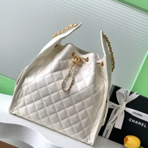 Chanel Quilted Drawstring Hobo Shoulder Bag image 1
