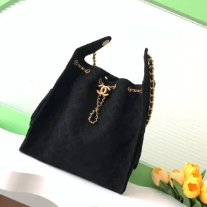 Chanel Quilted Drawstring Hobo Shoulder Bag image 1