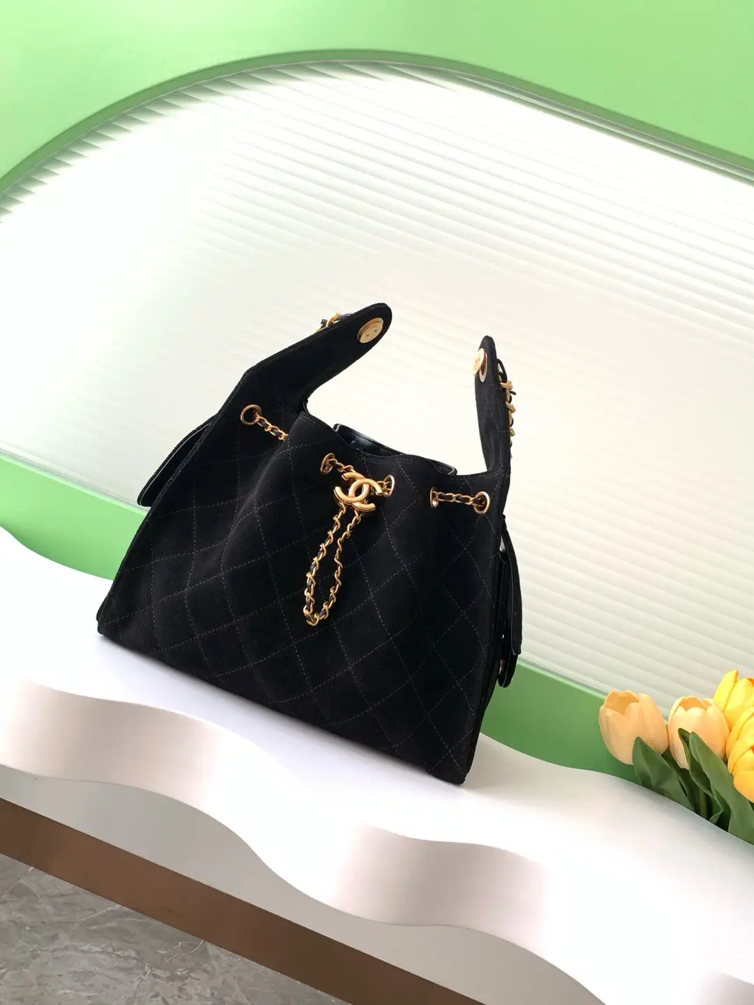 Chanel Quilted Hobo Shoulder Bag image 1