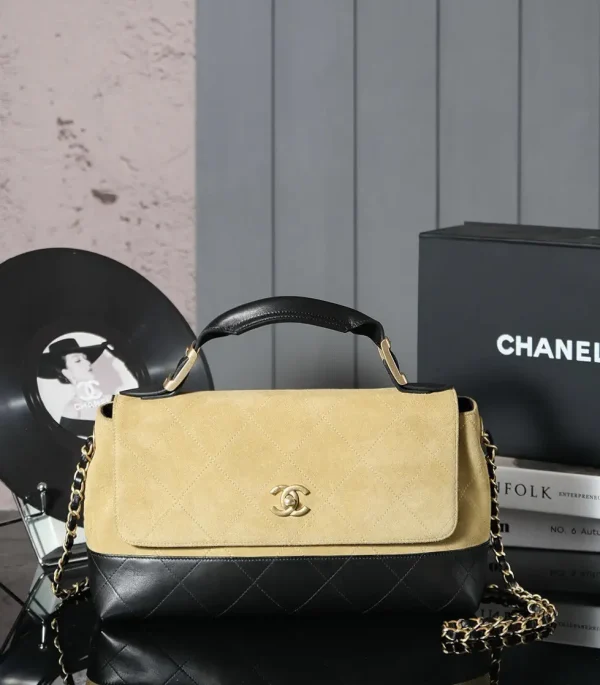 Chanel Quilted Two-Tone Top Handle Bag image 1