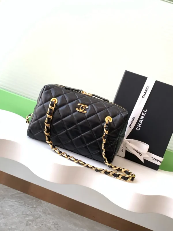 Chanel Quilted Bowling Shoulder Bag image 1