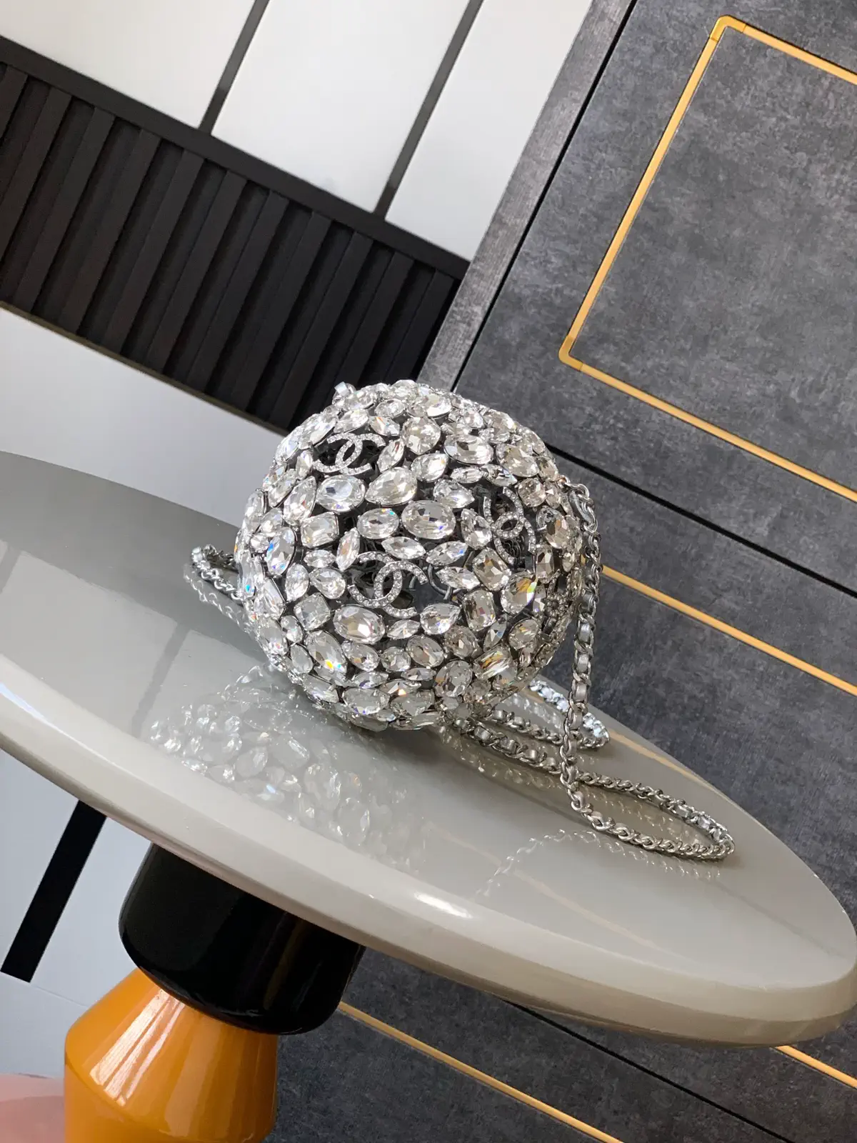 Chanel Crystal Embellished Sphere Chain Bag image 1