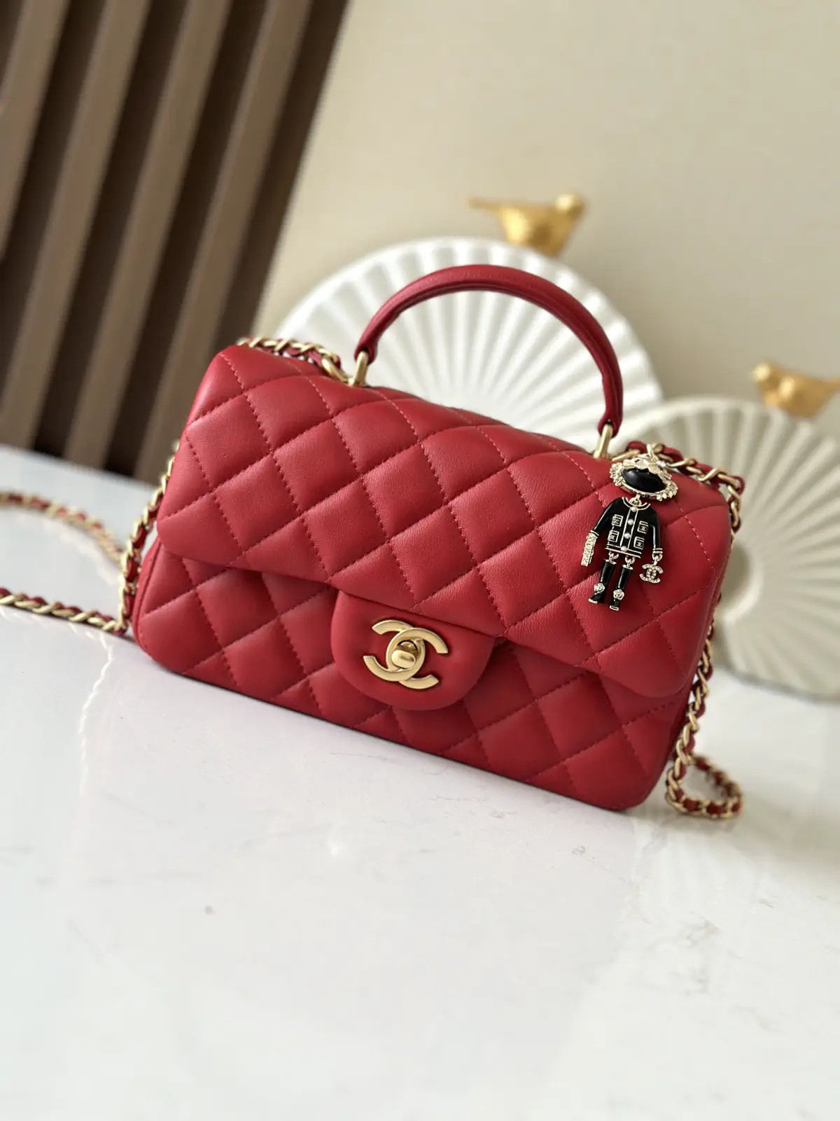 Chanel Quilted Top Handle Bag image 1