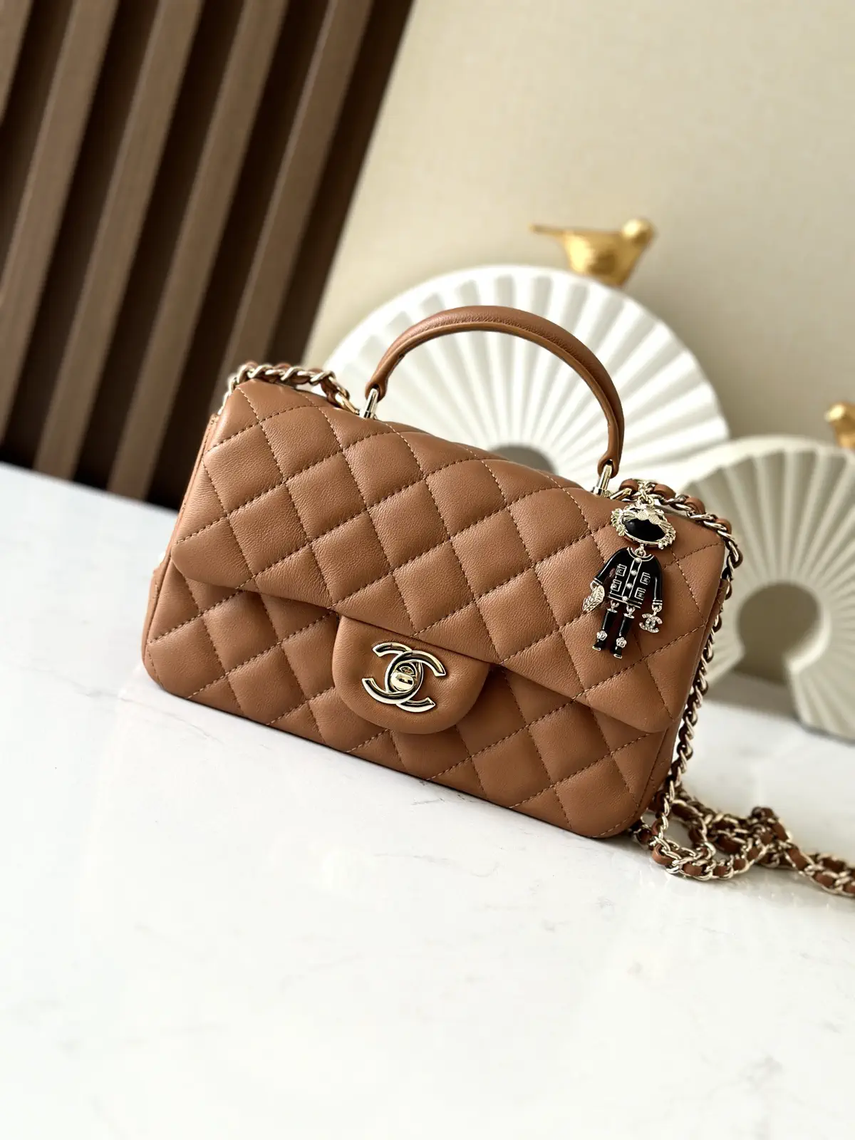 Chanel Quilted Top Handle Bag image 1