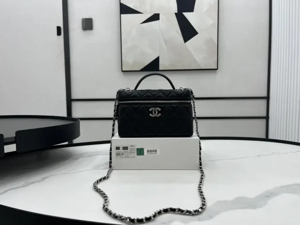 Chanel Quilted CC Logo Top Handle Crossbody Bag image 1