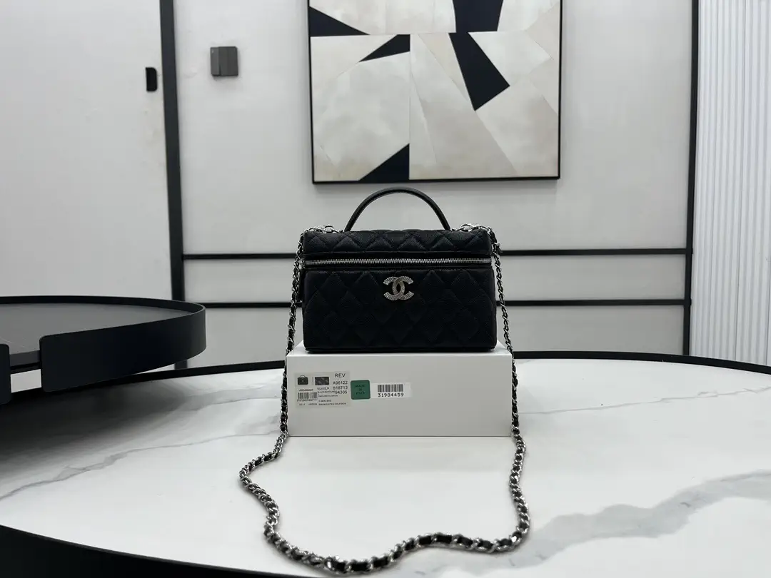 Chanel Quilted CC Logo Top Handle Crossbody Bag image 1