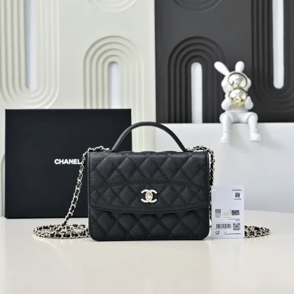 Chanel Quilted Top Handle Chain Bag image 1