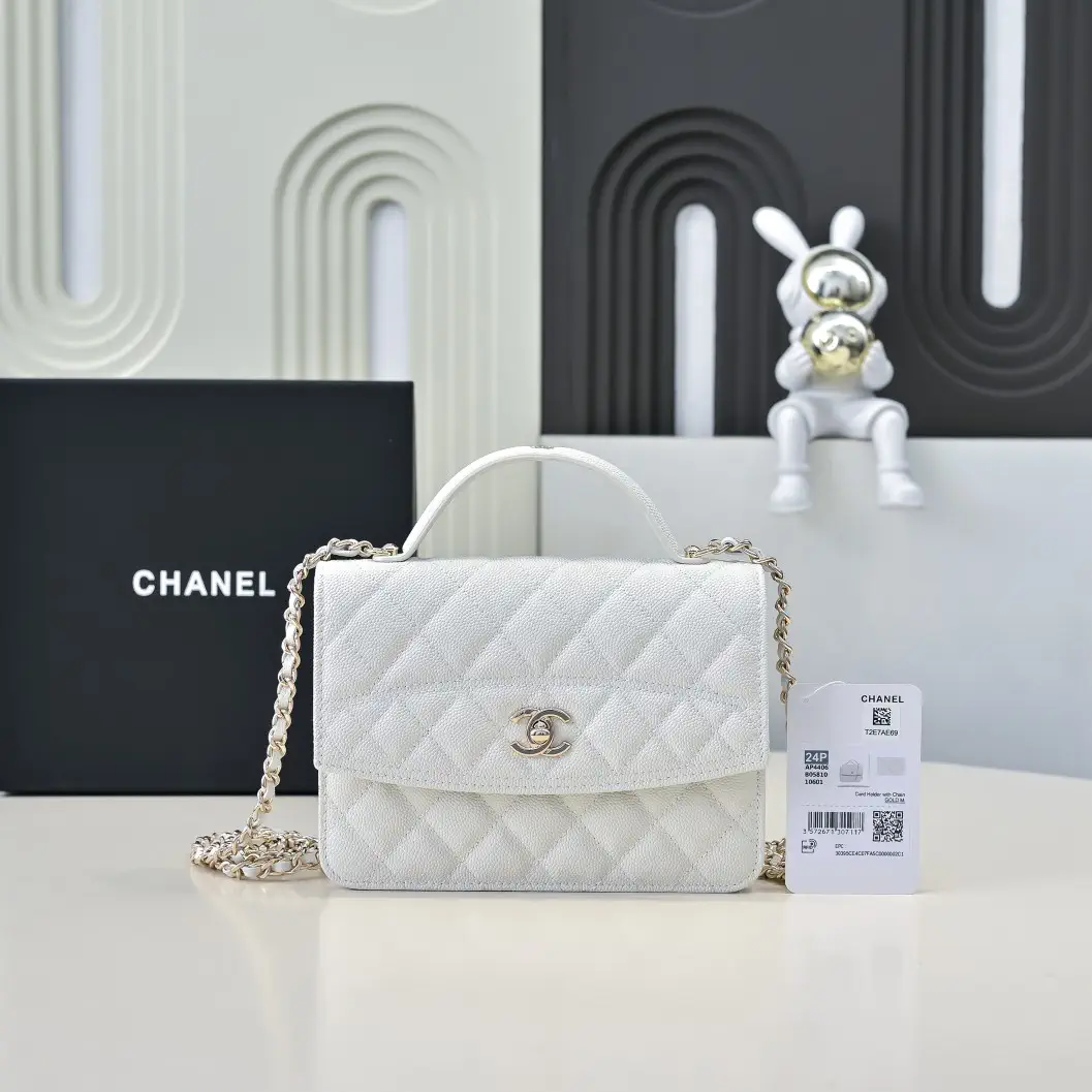 Chanel Quilted Top Handle Chain Bag image 1