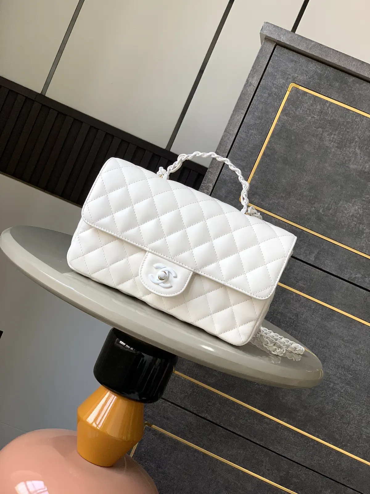 Chanel Quilted Top Handle Flap Bag image 1