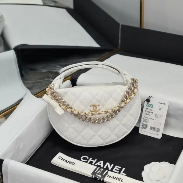 Chanel Quilted Top Handle Clutch Bag image 1
