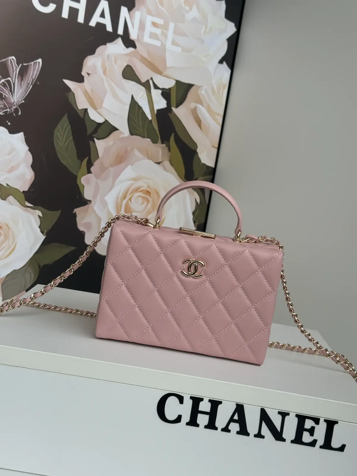 Chanel Quilted Top Handle Crossbody Bag image 1