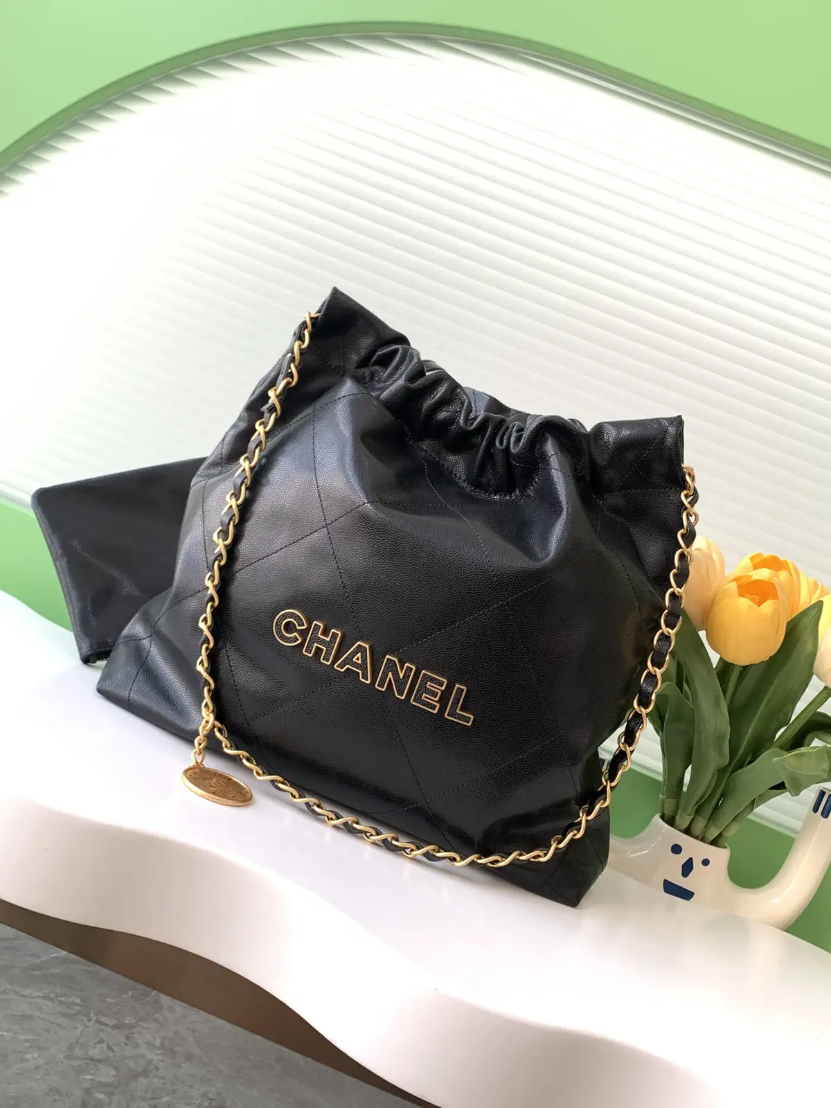 Chanel Quilted Chain Strap Tote Bag image 1