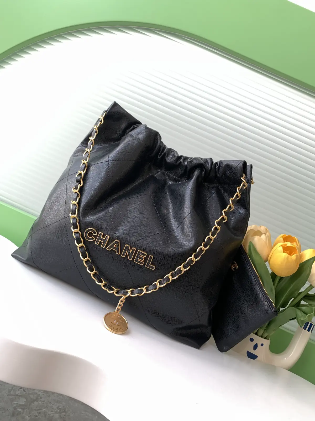 Chanel Quilted Chain Tote Bag image 1