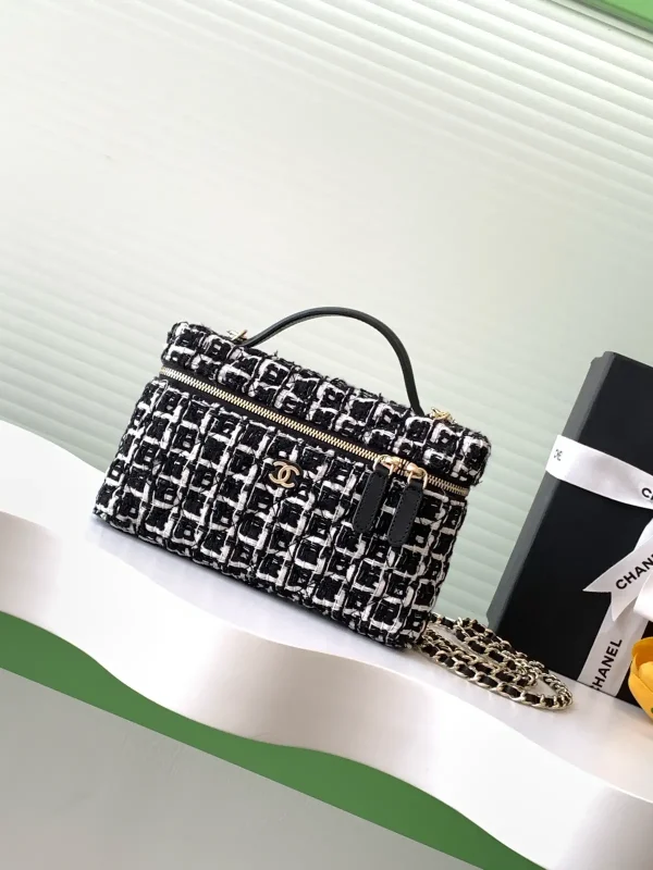 Chanel Checked Top Handle Chain Bag image 1