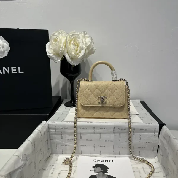 Chanel Quilted Nano Top Handle Bag with Chain Strap image 1