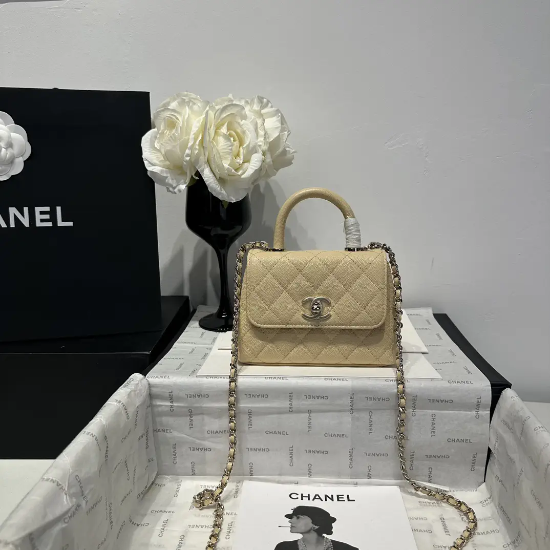 Chanel Quilted Nano Top Handle Bag with Chain Strap image 1